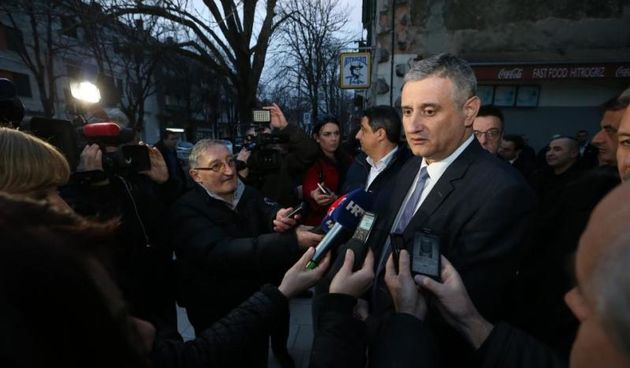 Predsjednik HDZ-a Tomislav Karamarko prisustvovao je svecanosti odrzanoj povodom obiljezavanja 26. godisnjice osnutka imotskog ogranka stranke koja je odrzana u gradskom kinu. Tomislav karamarko, Ante Sanader Photo:Ivo Cagalj/PIXSELL