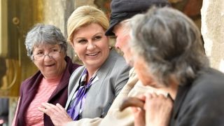 Predsjednica Grabar Kitarović u posjeti Olibu. Foto: Dino Stanin/PIXSELL