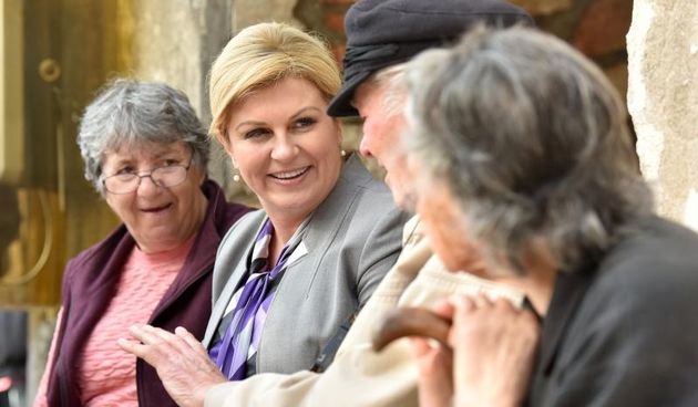 Predsjednica Grabar Kitarović u posjeti Olibu. Foto: Dino Stanin/PIXSELL