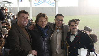 Beograd,071209.
Miroslav Ciro Blazevic na snimanju filma Montevideo bog te video, koji rezira Dragan Bjelogrlic. Radnja filma smjestena je u 1930. godinu i kvalifikacijsku utakmicu za odlazak na Svjetsko nogometno prvenstvo koje se odrazalo u Urugvaj.
S l