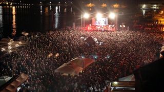 U povodu 950 godina prvog spomena grada Šibenika, blagdana sv. Mihovila i Dana grada održan je veliki koncert legendarnog Mate Miše Kovača. Photo: Duško Jaramaz/PIXSELL U povodu 950 godina prvog spomena grada Šibenika, blagdana sv. Mihovila i Dana grada održan je veliki koncert legendarnog Mate Miše Kovača. Photo: Duško Jaramaz/PIXSELL