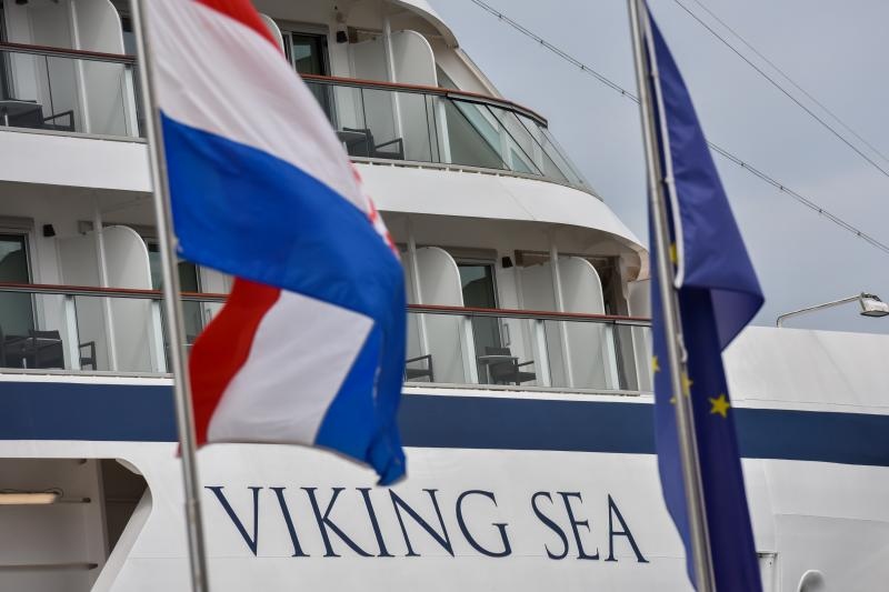 Kruzer Viking Sea na Veliku subotu u Zadar uplovio s oko tisuću turista. Foto: Dino Stanin/PIXSELL Kruzer Viking Sea na Veliku subotu u Zadar uplovio s oko tisuću turista. Foto: Dino Stanin/PIXSELL