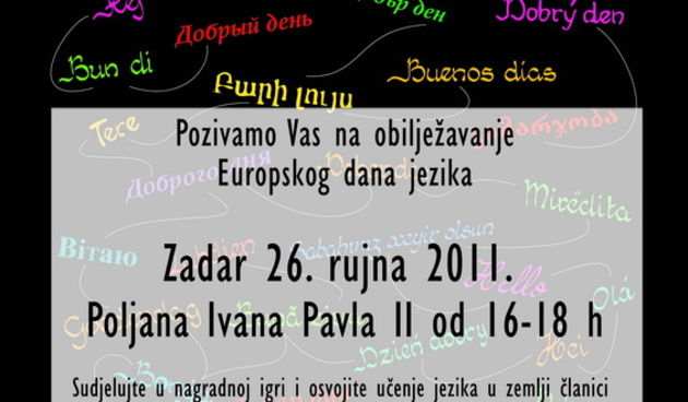 Europski dan jezika u zadru 26. rujna 2011.