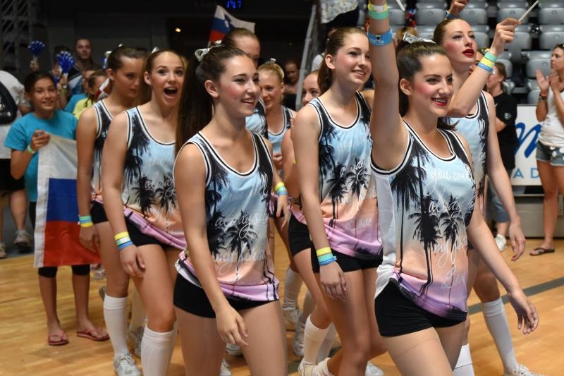 Zadar – U dvorani Krese Cosica na Visnjiku otvoreno je Europsko prvenstvo navijacica “European cheerleading championships 2015”. Danas i sutra svoje ce plesno akrobatske vjestine pokazati vise od 1500 natjecateljica. Photo: Dino Stanin/PIXSELL Zadar – U dvorani Krese Cosica na Visnjiku otvoreno je Europsko prvenstvo navijacica “European cheerleading championships 2015”. Danas i sutra svoje ce plesno akrobatske vjestine pokazati vise od 1500 natjecateljica. Photo: Dino Stanin/PIXSELL