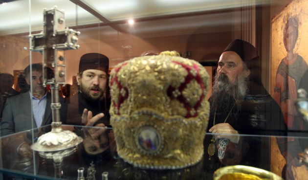 Zadar, 170513.   
Crkva sv Ilije, Poluotok. 
Veceras je otvorena sakralna riznica pravoslavne crkve sv. Ilije – vrijedne umjetnine i galerija ikona. Javnosti ju je predstavio episkop dalmatinski Fotije. Riznica je obnovljena sredstvima Ministarstva kultur