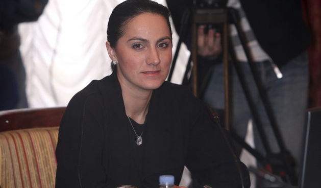 Zagreb, 070110. 
Trg sv. Marka 2, Banski dvori. 
Sjednica Vlade Republike Hrvatske. 
Na slici: Bianka Matkovic, ministrica bez portofelja na sjednici Vlade.
Foto: Damjan Tadic / CROPIX