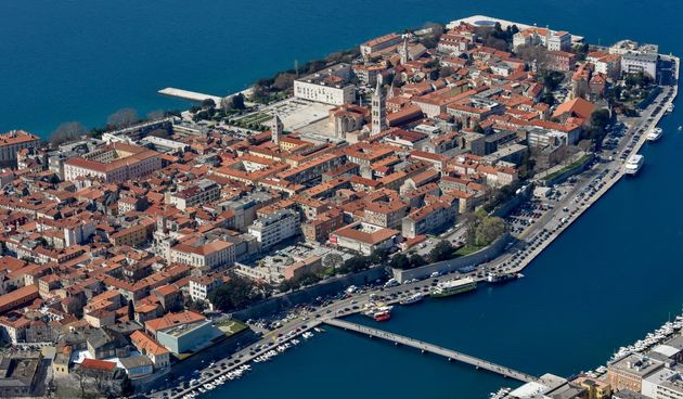 Zadar iz zraka, panorama Zadra, Poluotok