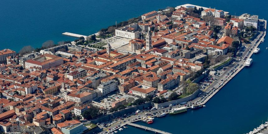 Zadar iz zraka, panorama Zadra, Poluotok Zadar iz zraka, panorama Zadra, Poluotok