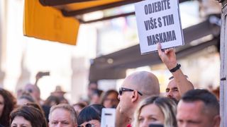 Na Narodnom trgu održan prosvjed “Krik za slobodu” protiv epidemioloških mjera