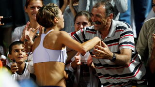 Zagreb, 310809. Atletski stadion Mladost. IAAF Grand Prix 2009 Zagreb. Na fotografiji: Blanka i Josko Vlasic. Foto: Ronald Gorsic / CROPIX