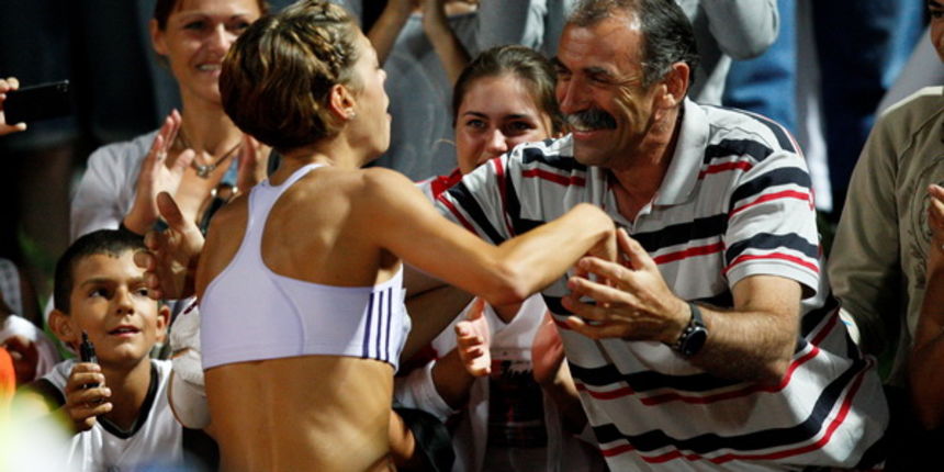 Zagreb, 310809. Atletski stadion Mladost. IAAF Grand Prix 2009 Zagreb. Na fotografiji: Blanka i Josko Vlasic. Foto: Ronald Gorsic / CROPIX