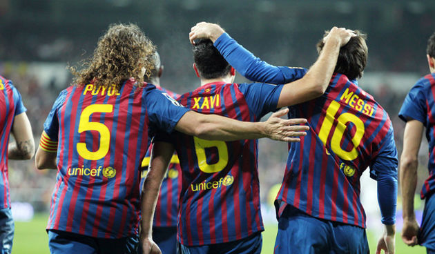 Carles Puyol, Lionel Messi, Xavi Hernandez foto: fcbarcelona.cat