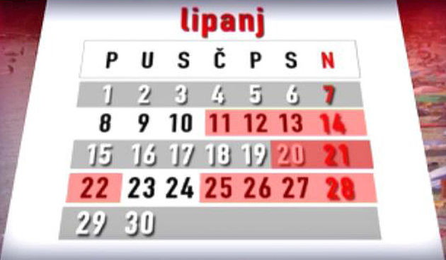 Lipanj 2009. neradni dani (Foto: Dnevnik.hr)