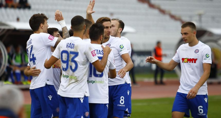 Hajduk – Inter 3-1, slavlje igrača Hajduka Hajduk – Inter 3-1, slavlje igrača Hajduka