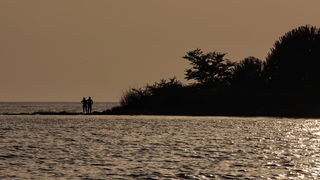 Zaton; solana Nin, foto-L. Kvarantan