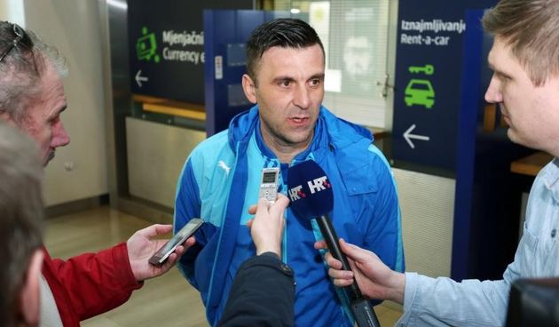 24.02.2016., Zagreb – Zracna luka Zagreb. Povratak juniora Dinama iz Belgije nakon sto su u osmini finala Lige prvaka mladih pobjedili Anderlecht. Mario Cvitanovic. Photo: Goran Jakus/PIXSELL