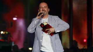 Biograd na moru, 150510
Cetvrta i posljednja vecer Porina u Biogradu na moru. 
Na slici: Toni Cetinski, dobitnik Porina za hit godine.
Foto: Jure Miskovic / CROPIX