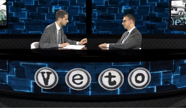 Sanjin Španović i Bojan Glavašević u emisiji Veto na N1 televiziji