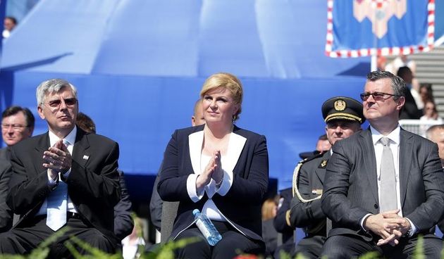 Zeljko Reiner, Kolinda Grabar-Kitarovic, Tihomir Oreskovic. Photo: Goran Stanzl/PIXSELL