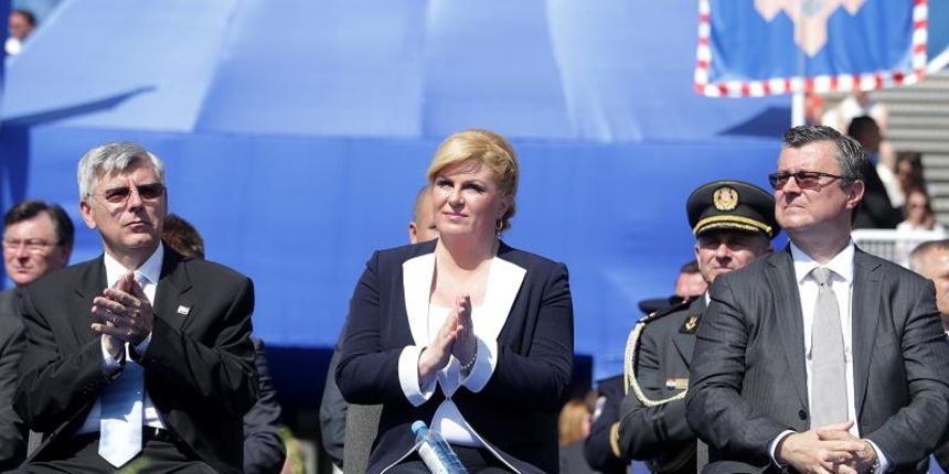 Zeljko Reiner, Kolinda Grabar-Kitarovic, Tihomir Oreskovic. Photo: Goran Stanzl/PIXSELL