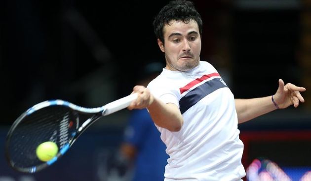 03.02.2015., Dom sportova, Zagreb – 10. ATP turnir PBZ Zagreb Indoors 2015, 1. kolo, Toni Androic (HRV) – Marcos Baghdatis (CIP). Photo: Slavko Midzor/PIXSELL