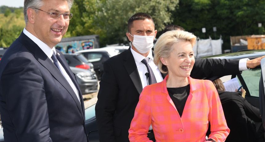 Ursula von der Leyen, Andrej Plenković u posjetu Rimac automobili