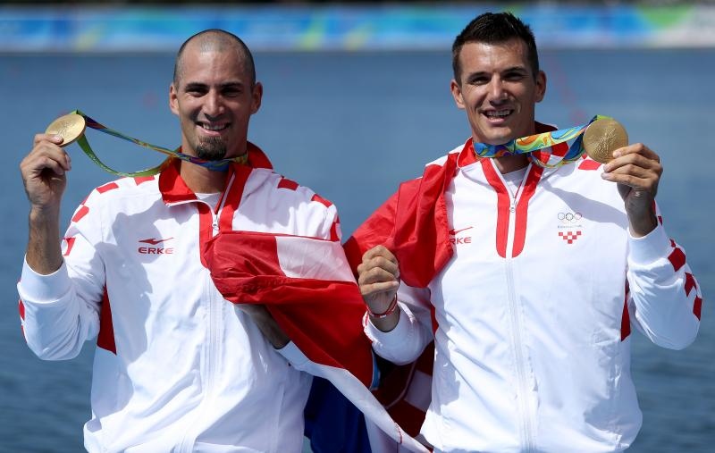 Rio de Janeiro, Brazil – Braća Sinkovic, Martin i Valent, osvajači su olimpijske zlatne medalje u utrci dvojaca na pariće.  Photo: Igor Kralj/PIXSELL