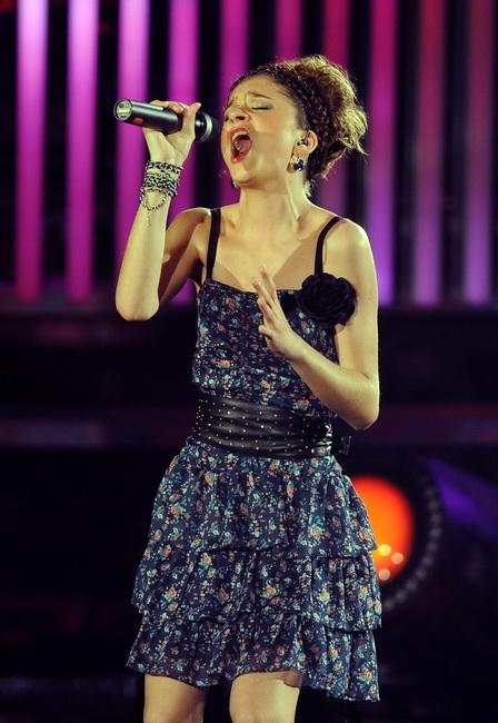 Zagreb, 040610.
Jadran film, Oporovecka 12.
Reality show RTL televizije Hrvatska trazi zvijezdu, finalna emisija.
Na slici: Kim Verson.
Foto: Damir Krajac / CROPIX