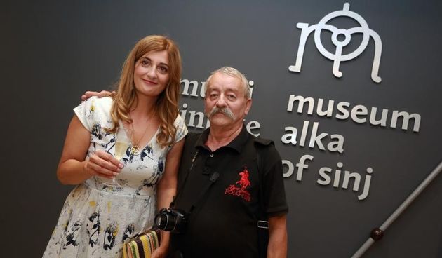 Proslava prve obljetnice postojanja Muzeja Sinjske alke, najvaznijeg projekta Viteskog alkarskog drustva. Gradonacelnica Kristina Krizanac i Joko Runje, namjestavac alke vec 26 godina. Photo: Miranda Cikotic/PIXSELL