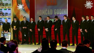 Zagreb, 261210.
HTV, studio Anton Marti, Prisavlje BB.
59. izbor sportasa 2010. godine u organizacij Sportskih novosti.
Na fotografiji: Hrvatska vaterpolo reprezentacija.
Foto: Ronald Gorsic / CROPIX