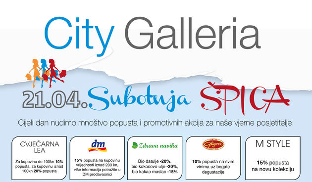 Proljetna subotnja špica uz bogate popuste u City Galleriji