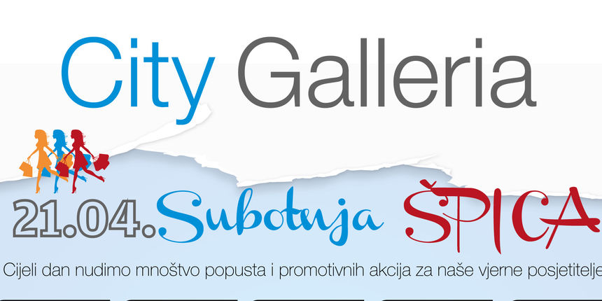 Proljetna subotnja špica uz bogate popuste u City Galleriji Proljetna subotnja špica uz bogate popuste u City Galleriji