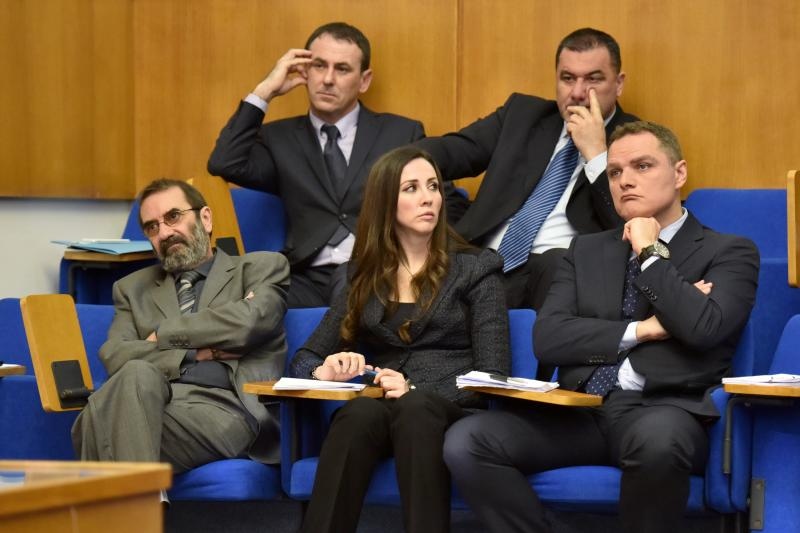 Zadar – Sjednica Gradskog vijeca Grada Zadra. Gradonacelnik Bozidar Kalmeta i zamjenik Zvonimir Vrancic. Reno Sinovcic. Joso Nekic. Danijel Kasap.Photo: Dino Stanin/PIXSELL