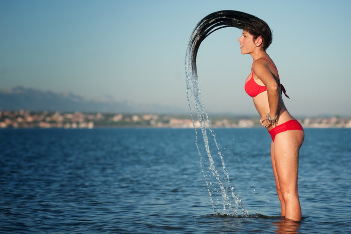 Sabunike, Zadar, 180612
Mlada Antonija Bosnjak(22) uzivala je pred objektivom na preljepoj pjescanoj plazi u Sabunikama kraj Nina.
Na fotografiji: Antonija Bosnjak.
Foto: Luka Gerlanc / CROPIX