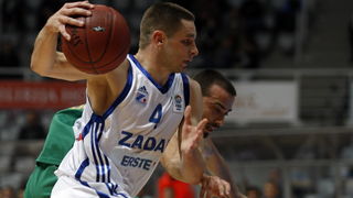 Zadar, 071210.
Dvorana Kresimira Cosica.
4. kolo EuroChallenge kupa. 
Kosarkaska utakmica KK Zadar – KK Pinar Karsiyaka. 
Na slici igrac Zadra Marko Car.
Foto: Jure Miskovic / CROPIX