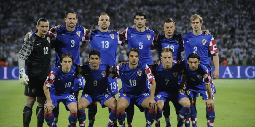 Tel Aviv, 091010. Ramat-Gan Stadion. Kvalifikacijska nogometna utakmica grupe F izmedju Izraela i Hrvatske za Euro 2012 u Poljskoj i Ukrajini. Na slici: reprezentacija Hrvatske. Foto: Drago Sopta / CROPIX