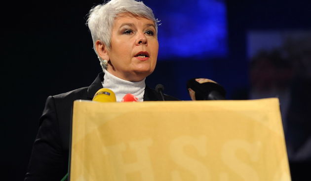 Zagreb, 181210. Zagrebacki velesajam, Programska glavna skupstina HSS-a 2010. Na slici: Jadranka Kosor drzi govor. Foto: Damir Krajac / CROPIX