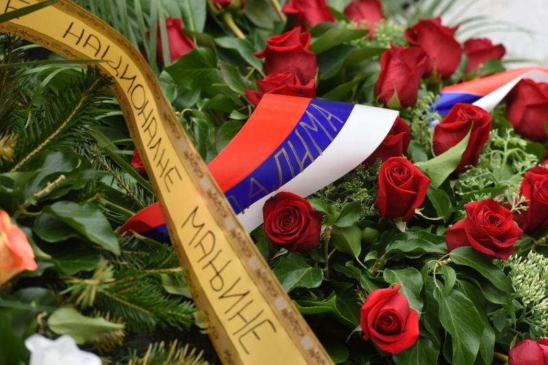 Srb: Polaganjem vijenaca obilježena obljetnica Dana ustanka naroda Like, Photo: Dino Stanin/PIXSELL