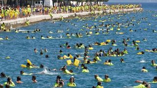 Jubilarni 10. dm Millennium Jump na zadarskoj rivi, Photo: Dino Stanin/PIXSELL Jubilarni 10. dm Millennium Jump na zadarskoj rivi, Photo: Dino Stanin/PIXSELL