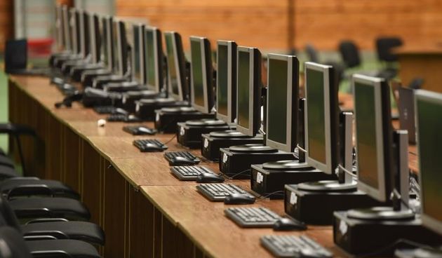 U olimpijskoj dvorani Zetra otvoren je veliki press centar u kojem ce novinari na velikom videozidu moci pratiti svetu misu koju ce 6. lipnja na stadionu Kosevo predvoditi papa Franjo. Photo: Hrvoje Jelavic/PIXSELL