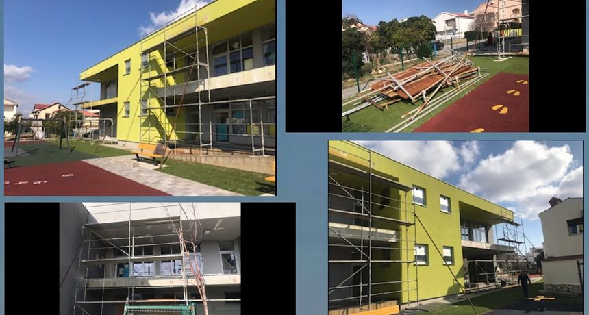 U tijeku radovi na postavljanju nove ograde na zgradi dječjeg vrtića u Pagu