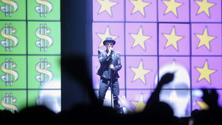 U KC Drazen Petrovic odrzan koncert legendarne grupe Pet Shop Boys. Na slici: Pet Shop Boys. Foto: Sime Sokota / CROPIX