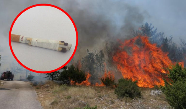 Piromani pale požare, cigareta sa šibicama