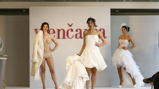 Split, 190211. 
Sajam vjencanja u hotelu Le Meridien Lav.
Na fotografiji: modna revija modeli Vesna Sposa.
Foto: Vladimir Dugandzic / CROPIX