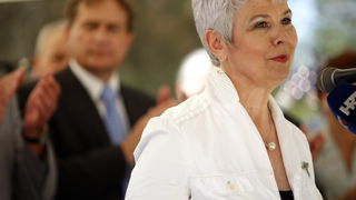 Zadar, 020810.
Jadranka Kosor polozila je kamen temeljac za zgradu u kojoj ce biti 65 stanova za hrvatske ratne vojne invalide. Gradiliste se nalazi u ulici Krste Odaka. 
Foto: Jure Miskovic / CROPIX