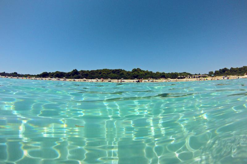 25.07.2013., Dugi otok, Sakarun – Uzduz i poprijeko Dugog otoka u zadarskom arhipelagu u ljetnim danima prepuno je turista, a najomiljenija plaza zasigurno je Sakarun, koja sa nalazi u uvali pokraj mjesta Veli Rat. Pjeskovita plaza sa tirkizno cistim mo
