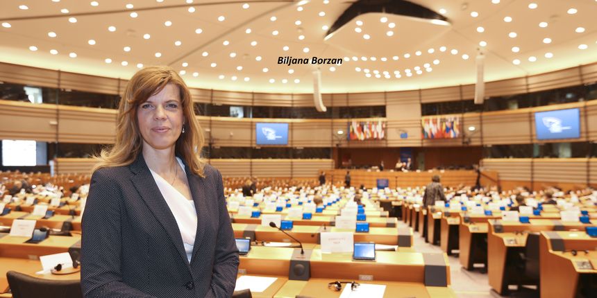 Portrait of Biljana BORZAN at the EP in Brussels Portrait of Biljana BORZAN at the EP in Brussels
