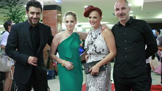 Zagreb, 260612.
Kaptol centar.
Veceras je u Cineplexxu odrzana premjiera filma Larin izbor – zgubljeni princ. 
Na fotografiji: Janko Volaric, Jelena Popovic Volaric, Petra Dugandzic.
Foto: Ronald Gorsic / CROPIX