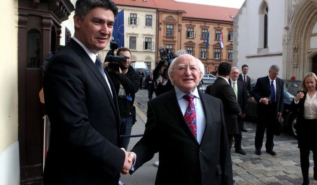 06.06.2013., Zagreb – Predsjednik Vlade Republike Hrvatske Zoran Milanovic sastao se s predsjednikom Irske Michaelom D. Higginsom. Photo: Patrik Macek/PIXSELL