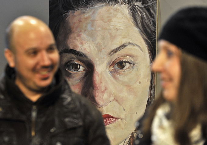 Zagreb, 260213.
Lauba, Prilaz baruna Filipovica 23a.
Otvorenje izlozbe Lovre Artukovica “Lice slike” , ciklus “Lice slike” nastao je od 2006. do 2013. godine, a prikazuje facijalne gestikulacije modela.
Na slici: detalj sa izlozbe.
Foto: Damir Krajac / CR